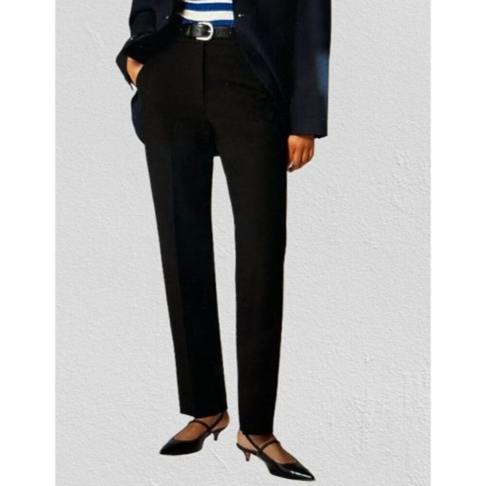 J.CREW Kate straight-leg pant in four-season stretch black Size 18